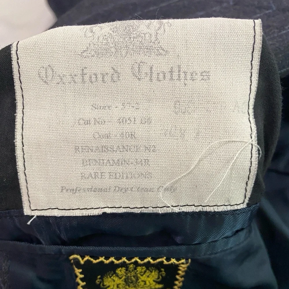 Oxxford Clothes Charcoal Gray Heather Pinstripe Super 100’s Wool Suit Jacket 40R